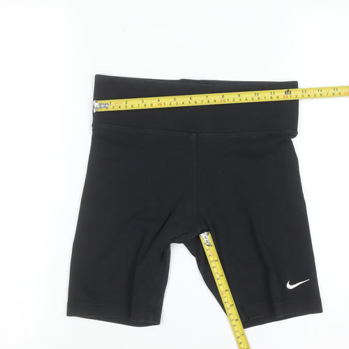 Nike Womens Black Small Biker Shorts Stretch Gym Training Activewear