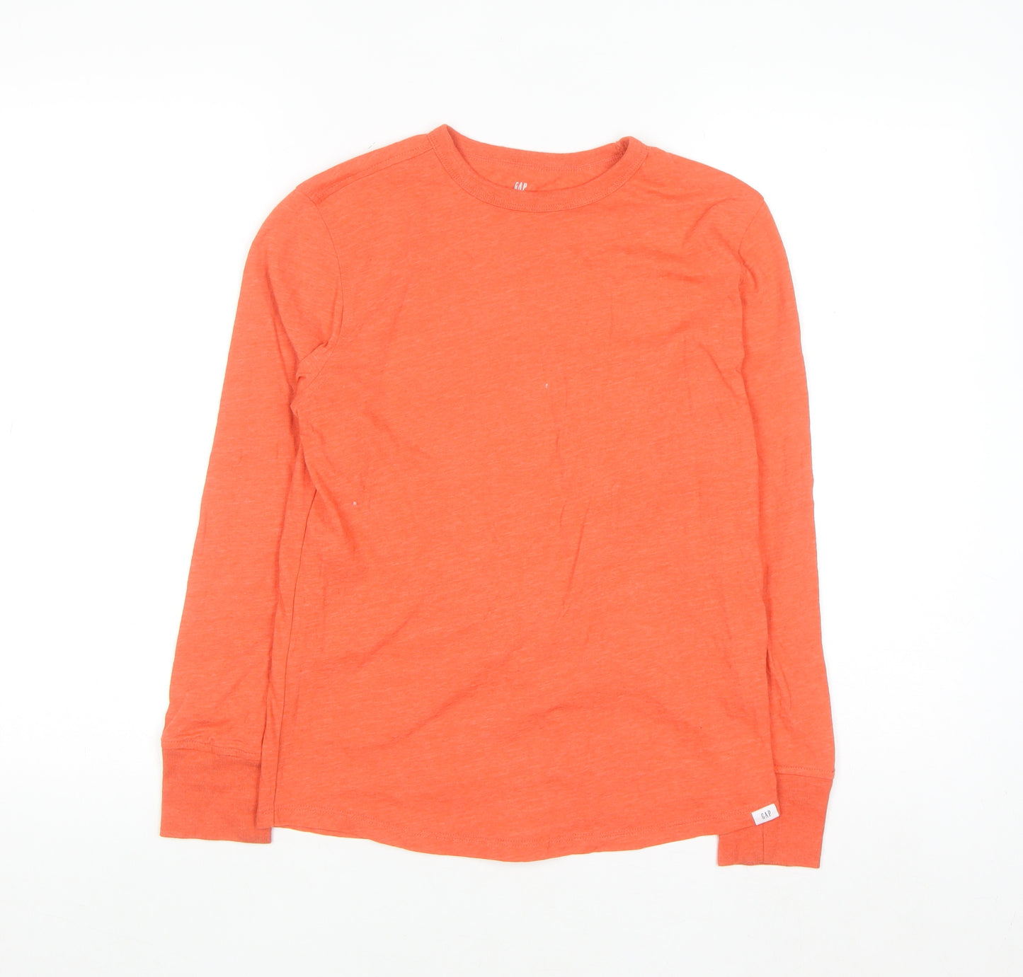 GAP Kids Boys Orange Long Sleeve Cotton Blend T-Shirt XL 12-13 Years