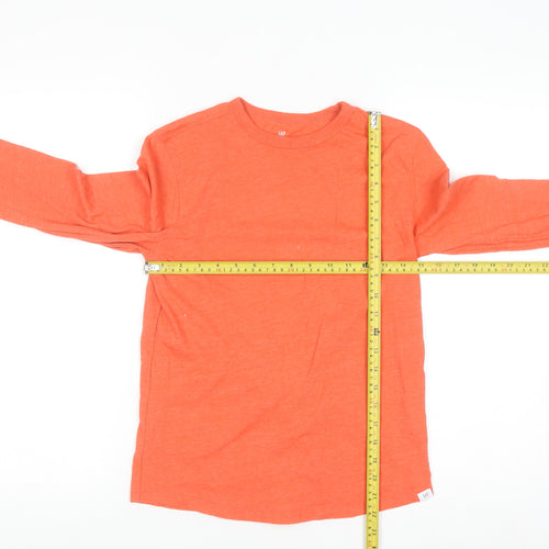 GAP Kids Boys Orange Long Sleeve Cotton Blend T-Shirt XL 12-13 Years
