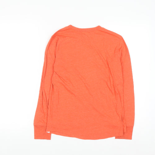 GAP Kids Boys Orange Long Sleeve Cotton Blend T-Shirt XL 12-13 Years