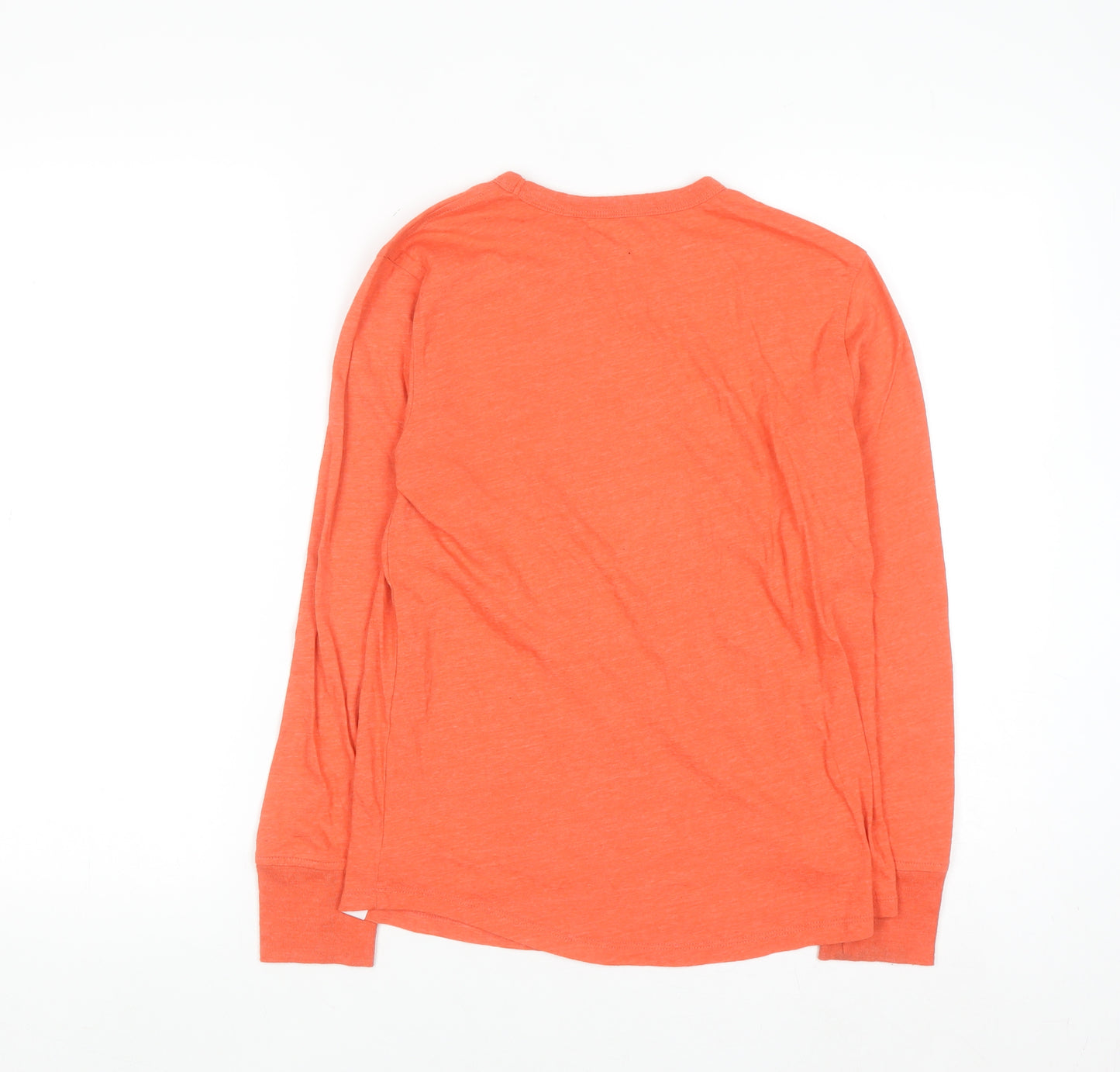 GAP Kids Boys Orange Long Sleeve Cotton Blend T-Shirt XL 12-13 Years