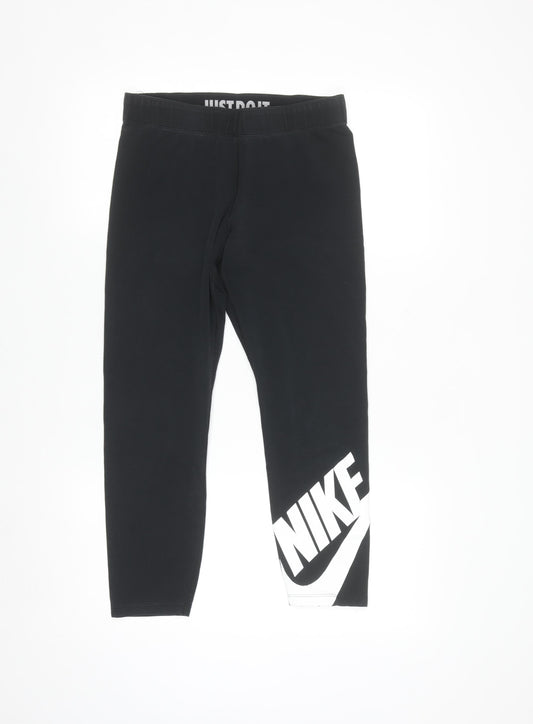 Nike Womens Black Medium Leggings Athleisure Sports Gym Trousers
