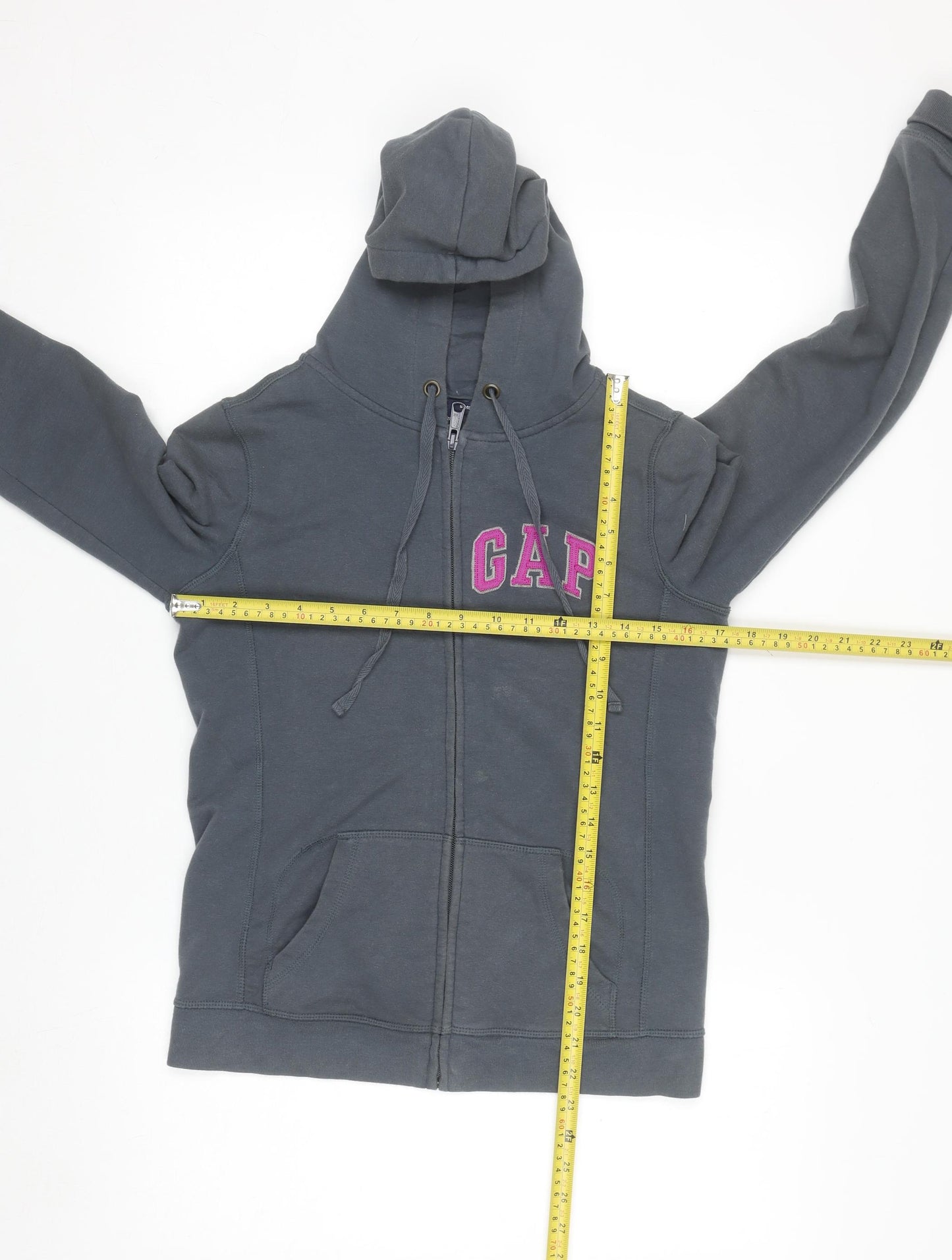 GAP Women’s Dark Grey Full Zip Hoodie XS Cotton Blend