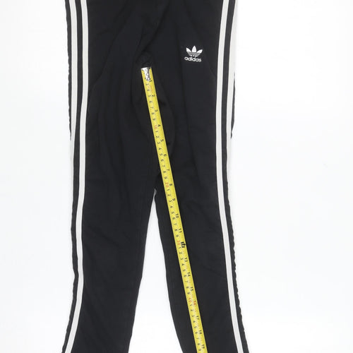 Adidas Women’s Black Ankle Leggings Size 8 Stretch Cotton