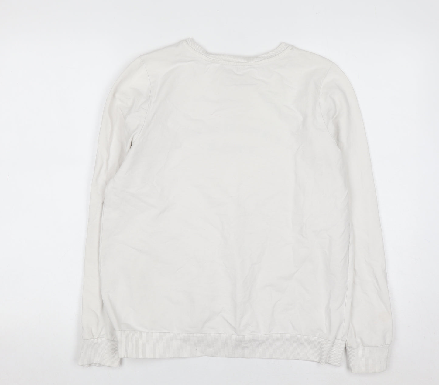 Next Maternity Women's White Small Crew Neck Pullover Sweatshirt