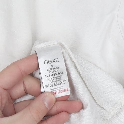 Next Maternity Women's White Small Crew Neck Pullover Sweatshirt