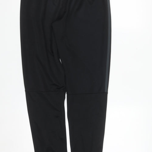 adidas Boys Black 13-14 Years Tapered Track Pants 100% Recycled Polyester