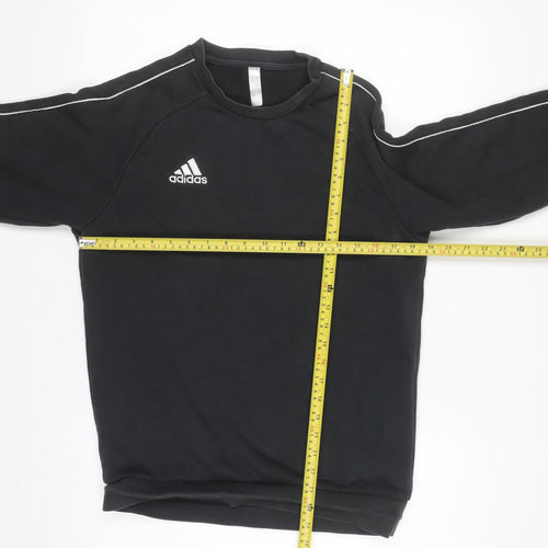 Adidas Mens Black Crew Neck Pullover Sweatshirt Size L