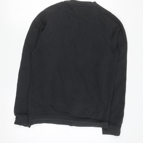 Adidas Mens Black Crew Neck Pullover Sweatshirt Size L