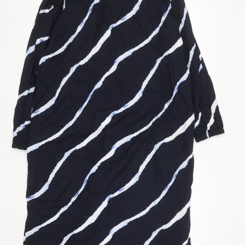 Marks and Spencer Women Blue Tie Dye Shirt Dress Size 14