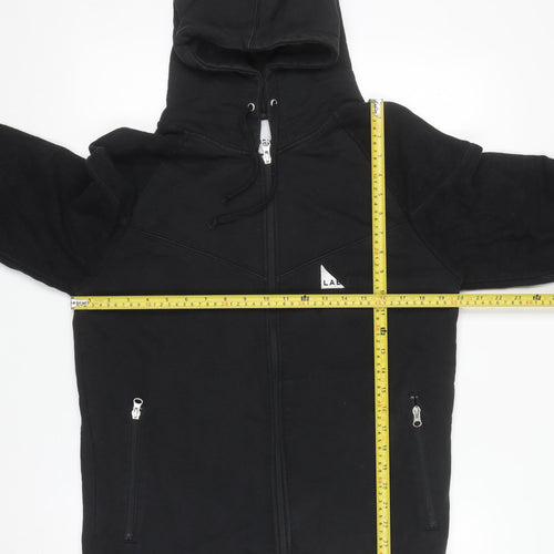 Labrum Men's Black Full Zip Hoodie Size M Cotton Fleece