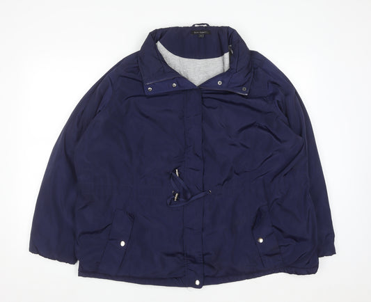 Love Coats Women's Blue Plus Size 24 Parka Jacket with Zip and Pockets