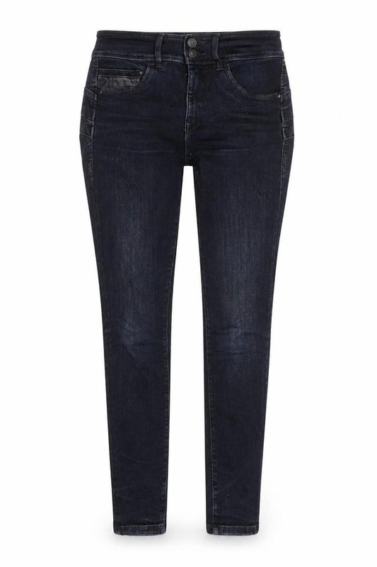 Front view of Salsa Women’s Black Skinny Jeans, size UK 9, Mid Rise Stretch Denim
