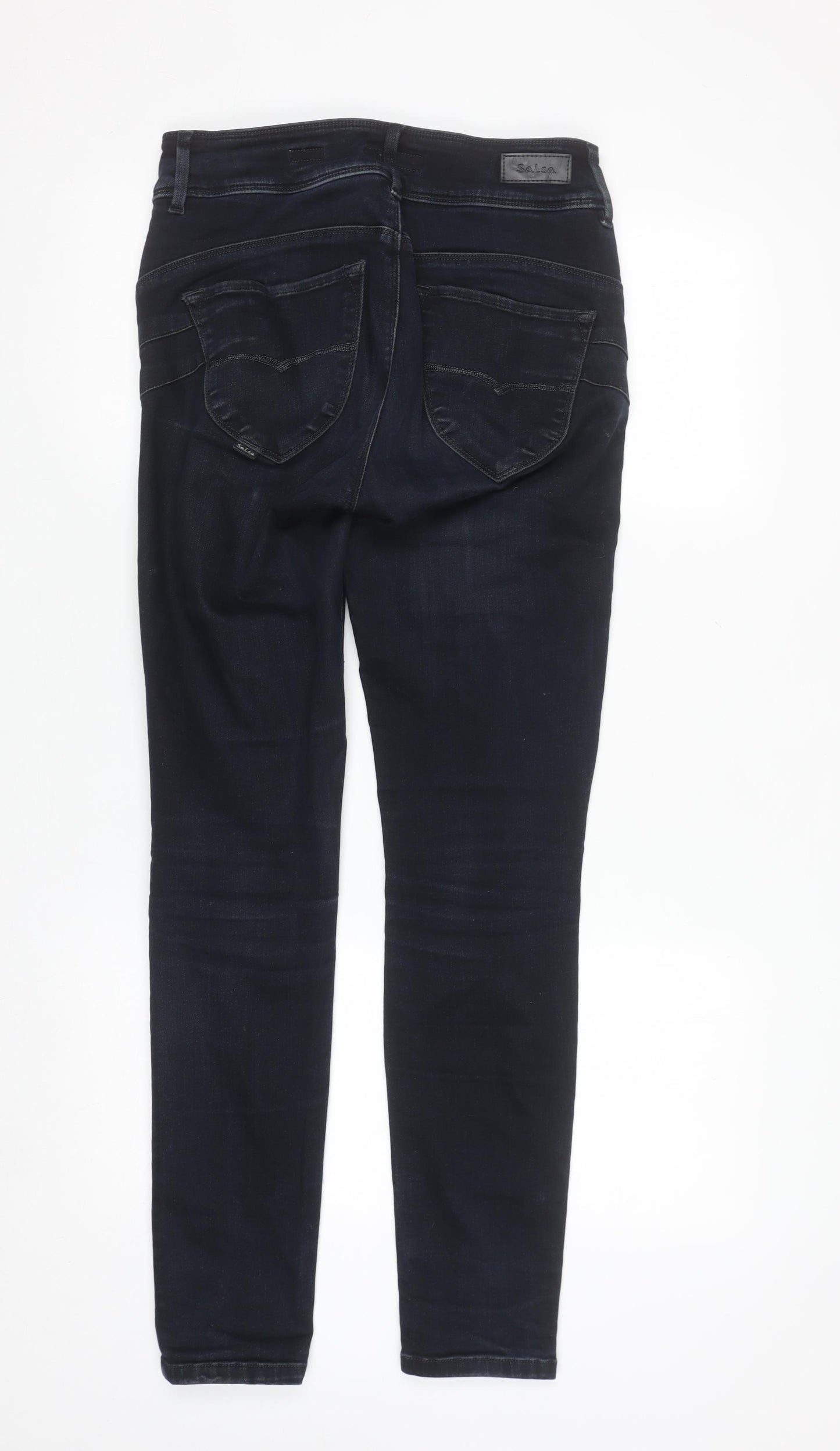 Salsa Women’s Black Skinny Jeans Size 9 Mid Rise Stretch Denim