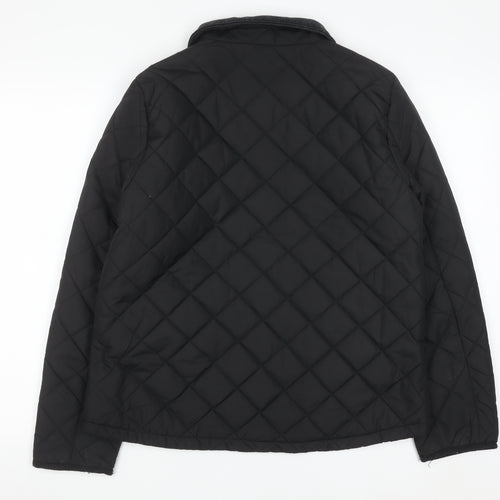 Denim Co Women’s Black Quilted Short Jacket Size 12 Classic Style