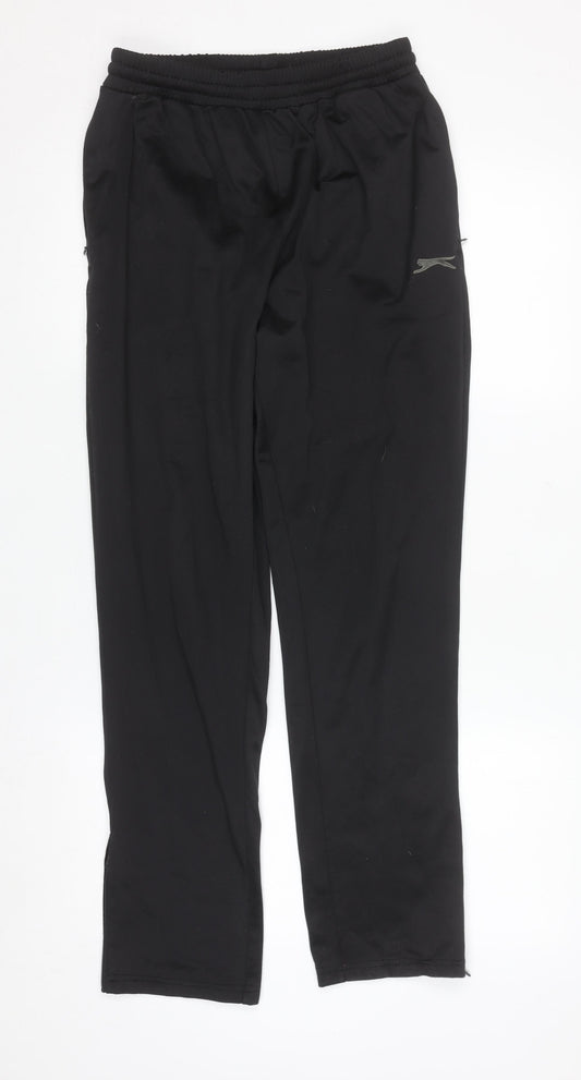 Slazenger Men's Black Track Pants Size S Quick Dry Polyester