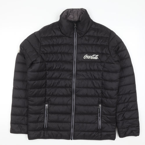 SOLS Men’s Black Puffer Jacket Medium Coca-Cola Embroidered Logo