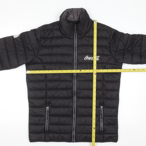 SOLS Men’s Black Puffer Jacket Medium Coca-Cola Embroidered Logo