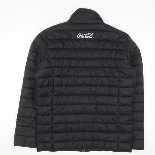 SOLS Men’s Black Puffer Jacket Medium Coca-Cola Embroidered Logo