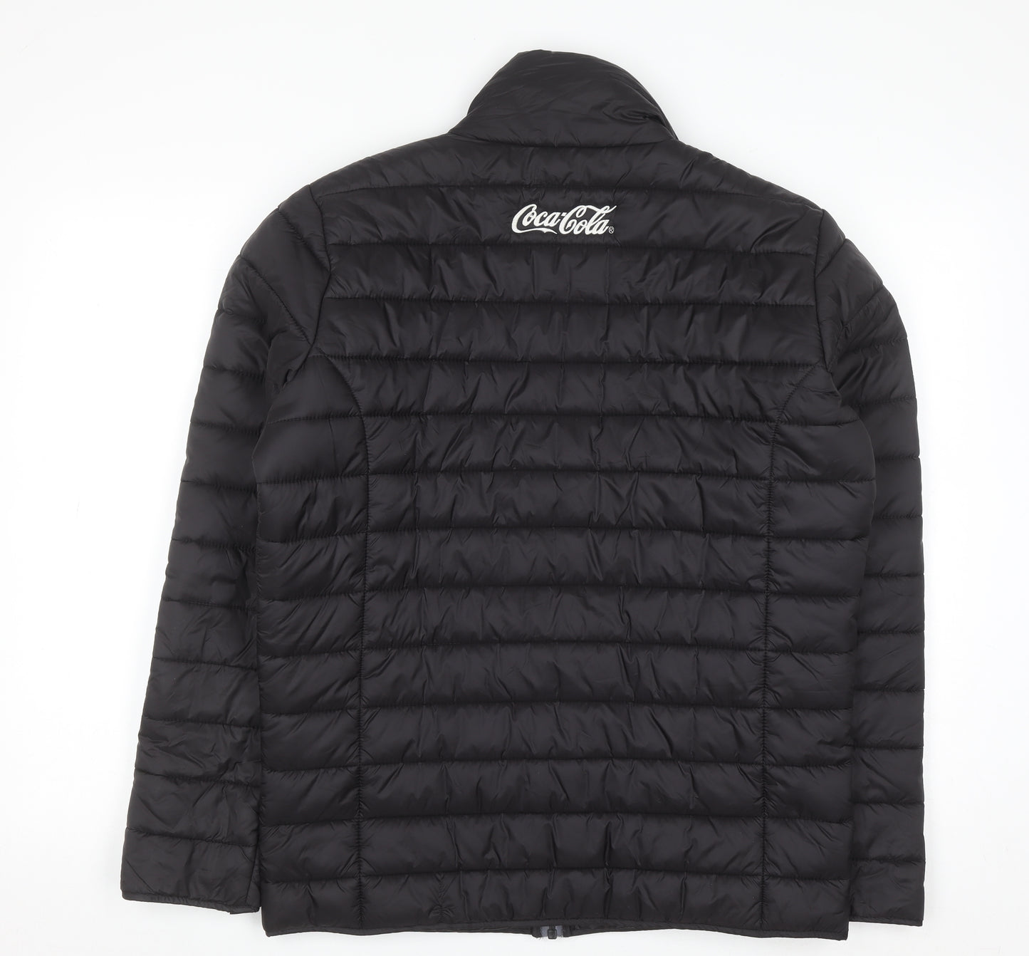 SOLS Men’s Black Puffer Jacket Medium Coca-Cola Embroidered Logo