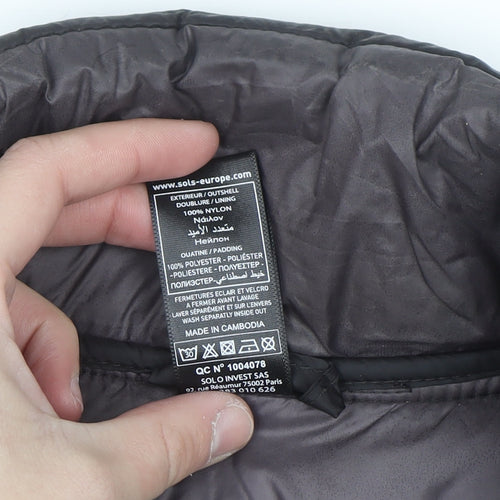 SOLS Men’s Black Puffer Jacket Medium Coca-Cola Embroidered Logo
