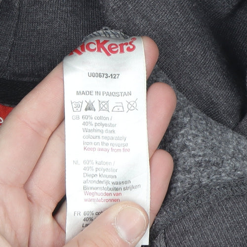 Kickers Boys Grey Pullover Hoodie 9-10 Years Cotton Blend Warm Casual