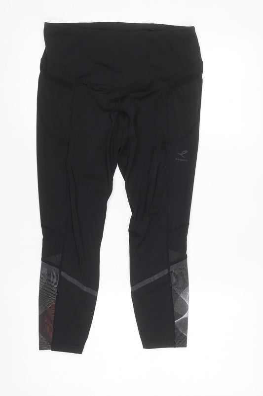 Energetics Women's Black Running Leggings Size 10 DRYPLUS