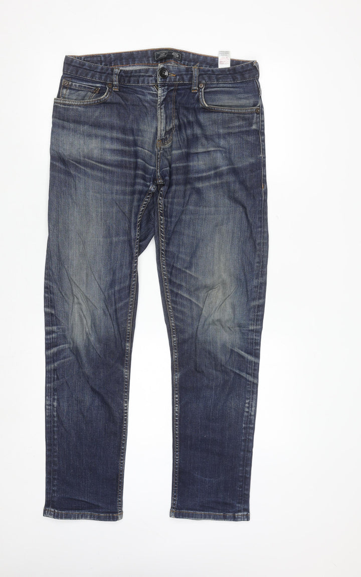 Paul Costelloe Men's Blue Straight Leg Denim Jeans W32 L32