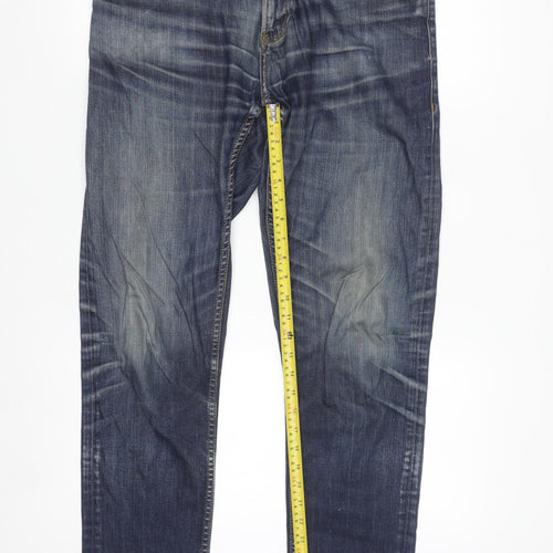 Paul Costelloe Men's Blue Straight Leg Denim Jeans W32 L32