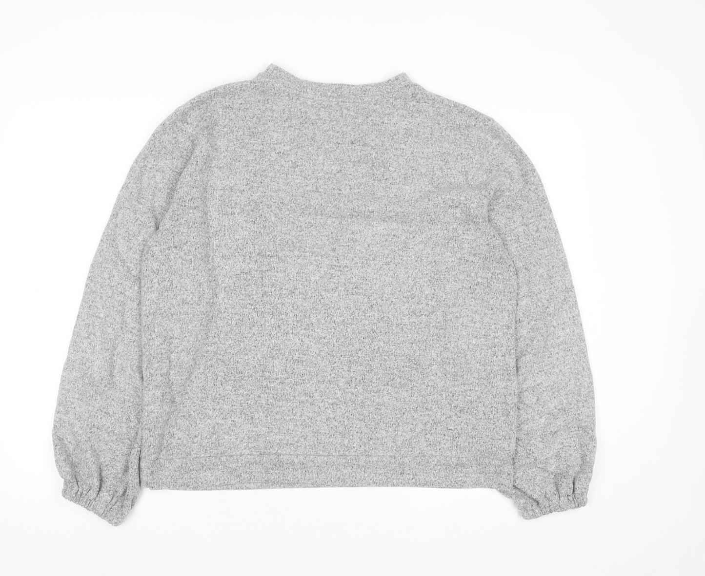 Dorothy Perkins Women’s Grey Lace Trim High Neck Jumper UK 14