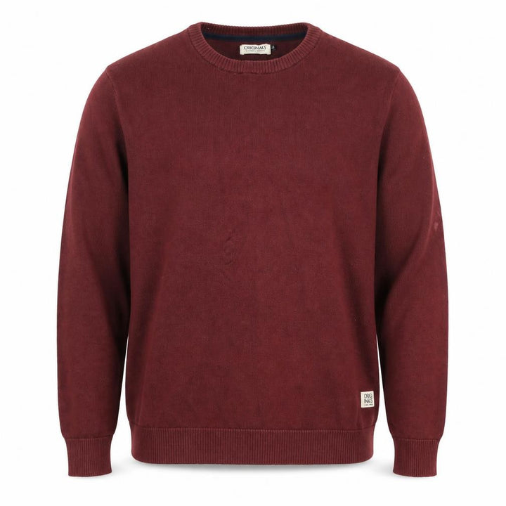 Jack & Jones Men’s Red Cotton Crew Neck Jumper XL