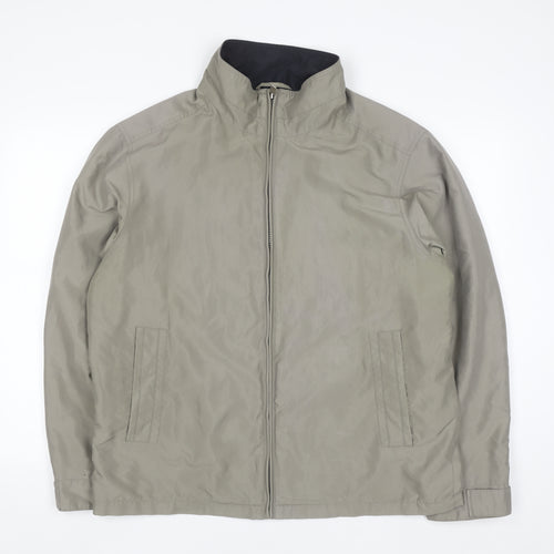 Perry Ellis Portfolio Men's Beige Microfibre Full Zip Jacket L