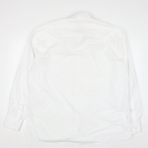 Benetti Men White Classic Fit Long Sleeve Button-Up Shirt 18.5in