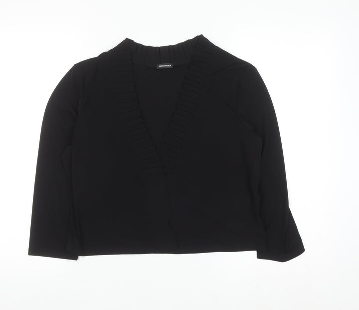 Gerry Weber Women's Black V-Neck Long Sleeve Cardigan Size 14