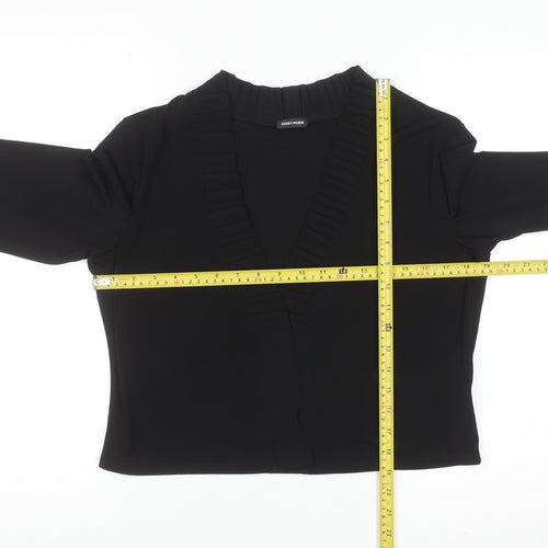 Gerry Weber Women's Black V-Neck Long Sleeve Cardigan Size 14