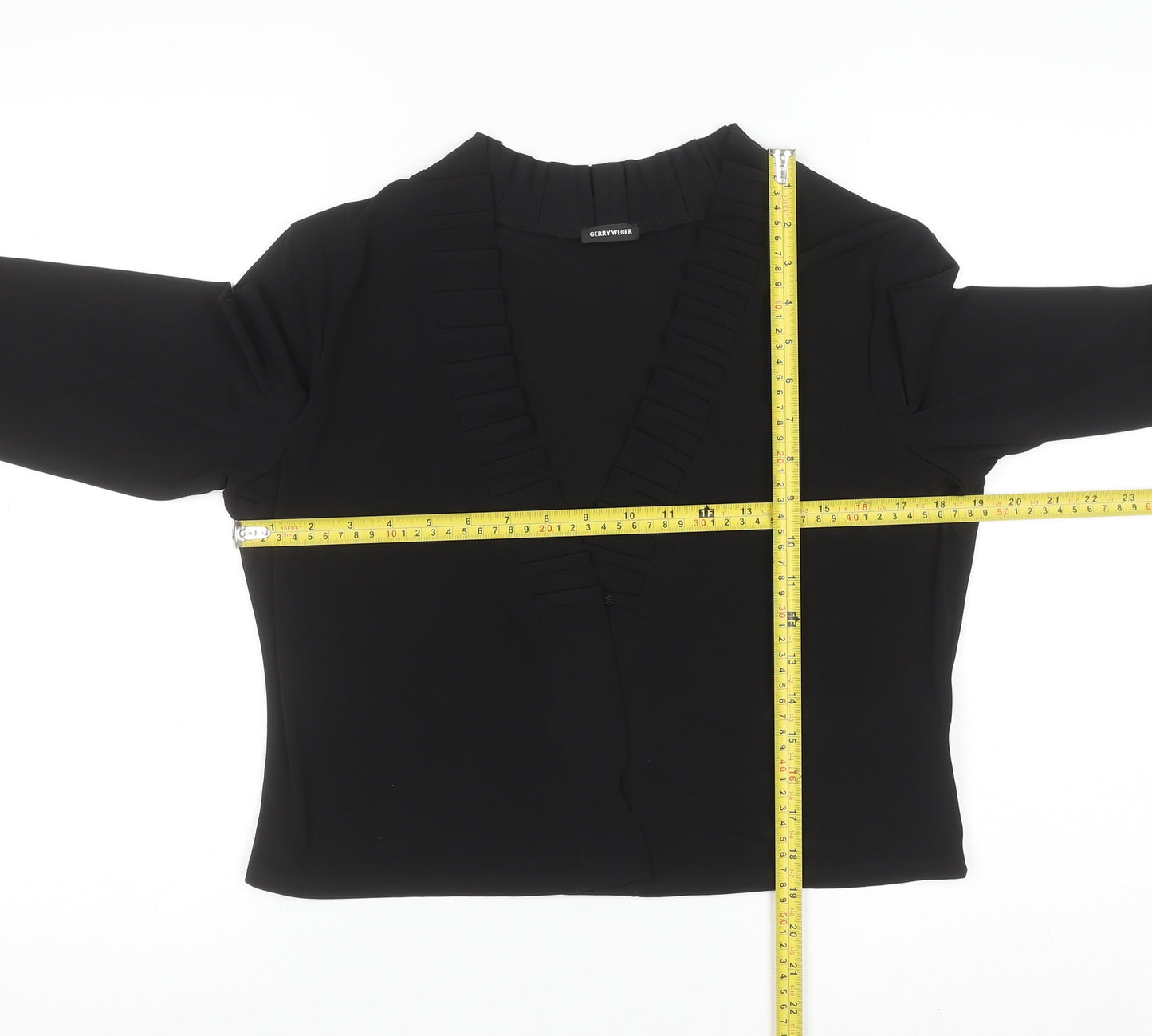 Gerry Weber Women's Black V-Neck Long Sleeve Cardigan Size 14