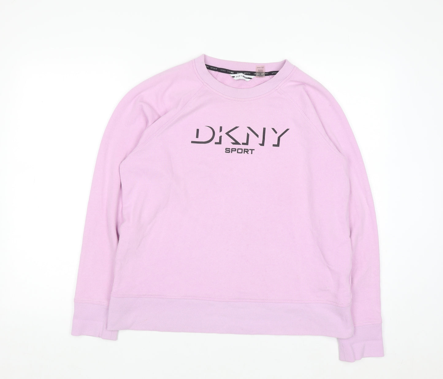 DKNY Sport Women's Pink Pullover Sweatshirt Size M Cotton Blend