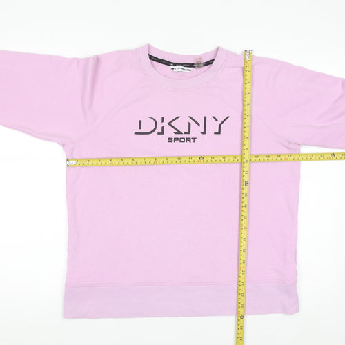 DKNY Sport Women's Pink Pullover Sweatshirt Size M Cotton Blend