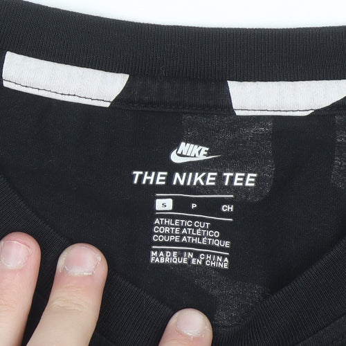 Nike Womens Black Cropped Athletic T-Shirt Size S