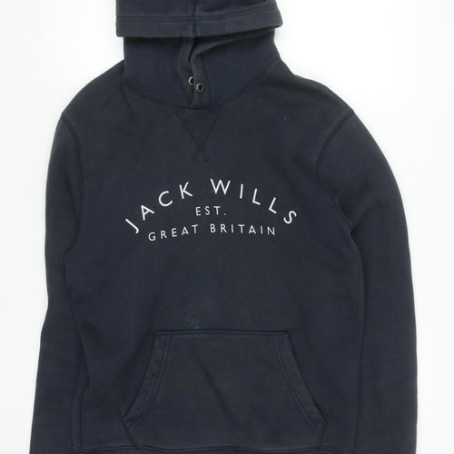 Jack Wills Men's Navy Blue XS Pullover Hoodie with Logo