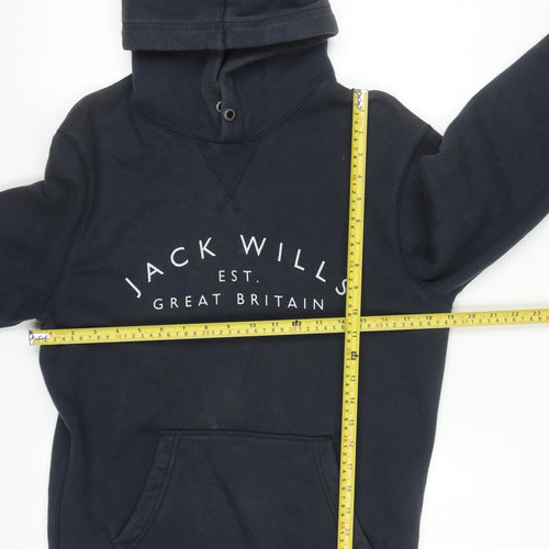 Jack Wills Men's Navy Blue XS Pullover Hoodie with Logo