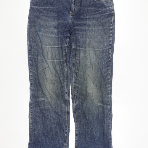 Falls Creek Women's Blue Straight Stretch Denim Jeans Size 12