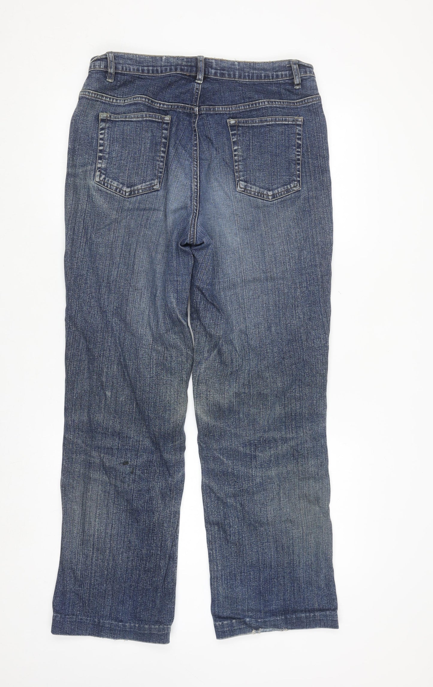 Falls Creek Women's Blue Straight Stretch Denim Jeans Size 12
