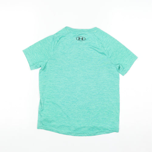 Under Armour Boys Green Short Sleeve Loose Fit T-Shirt Size Small