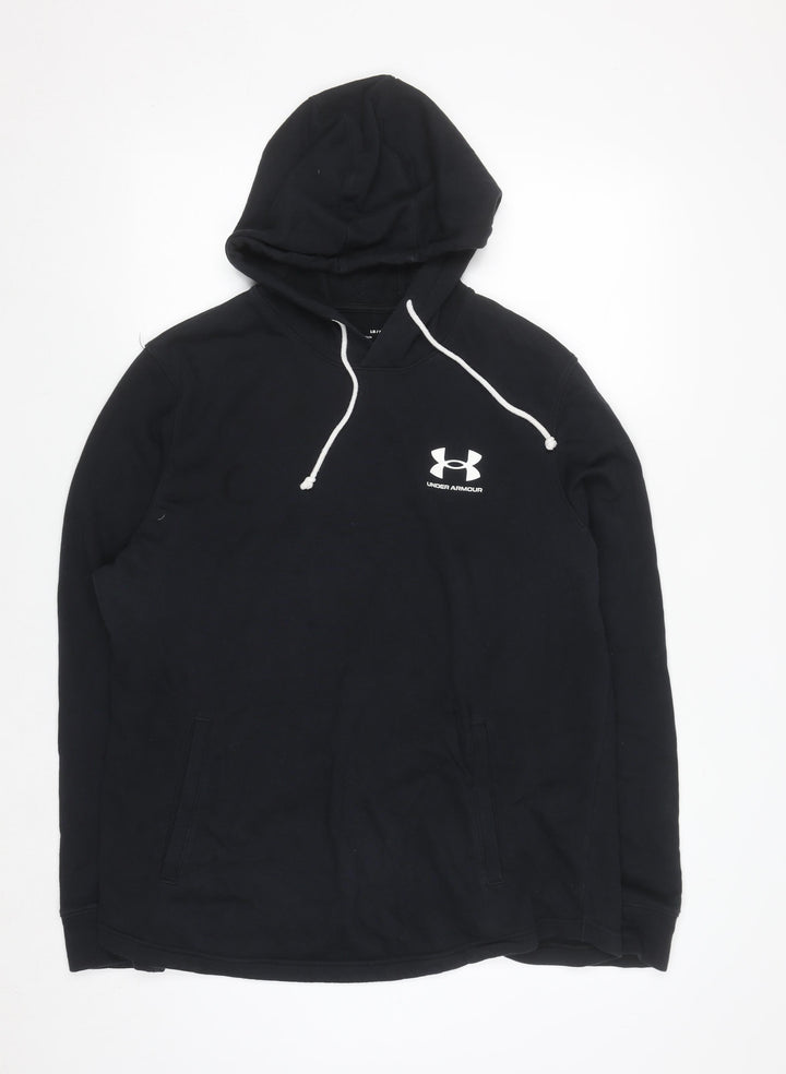 Under Armour Men's Black Pullover Hoodie Size L Loose Fit