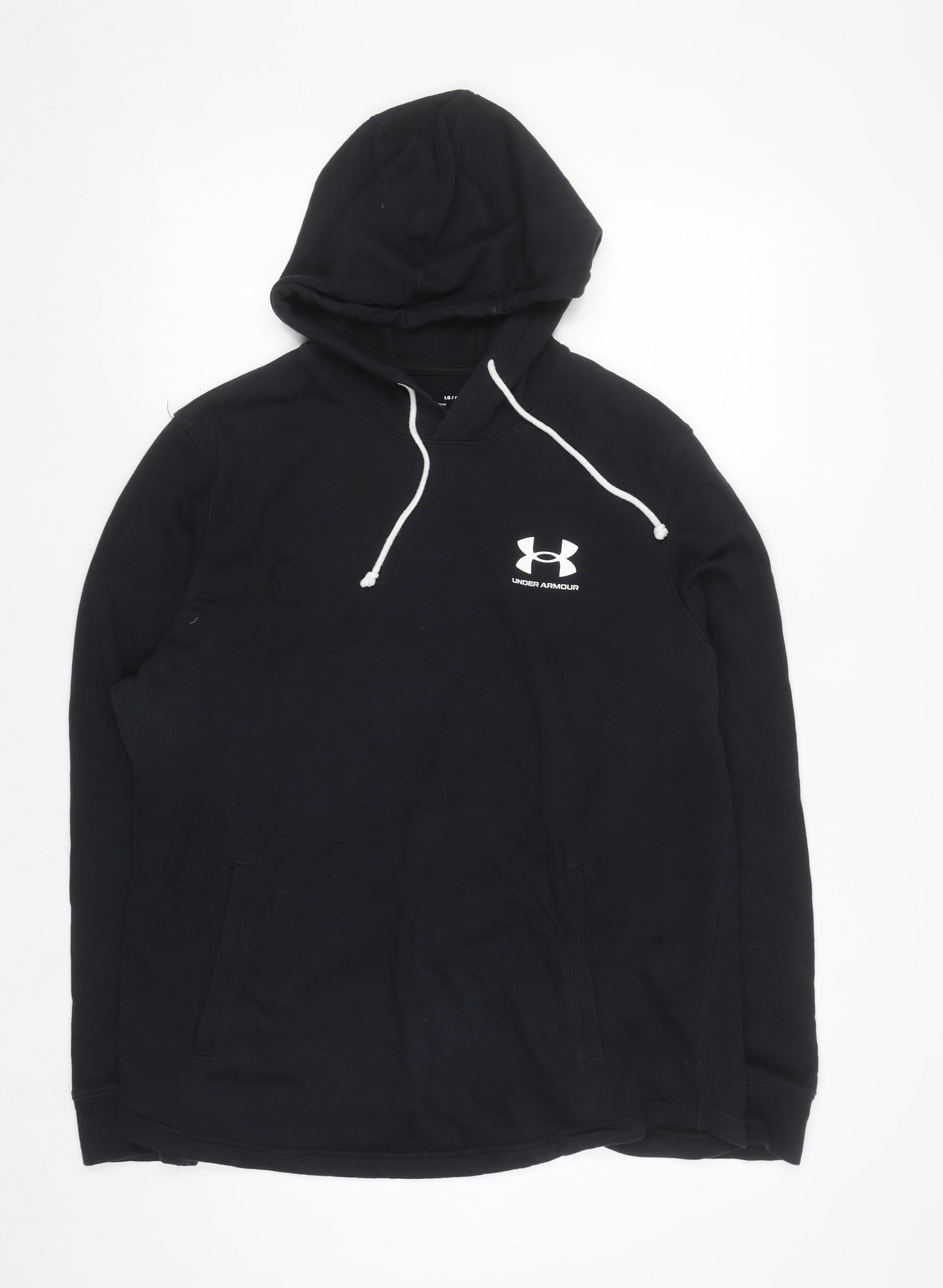Under Armour Men's Black Pullover Hoodie Size L Loose Fit