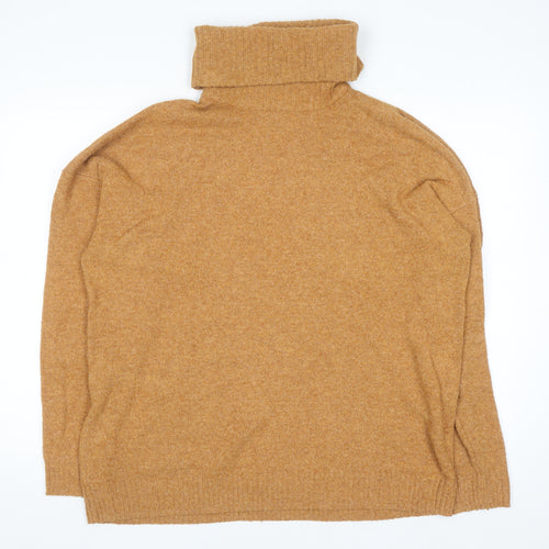 Vila Men’s Brown Roll Neck Knit Jumper XL Regular Fit Pullover