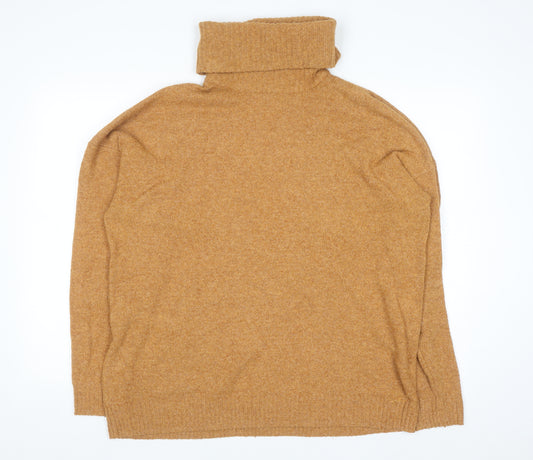 Vila Men’s Brown Roll Neck Knit Jumper XL Regular Fit Pullover