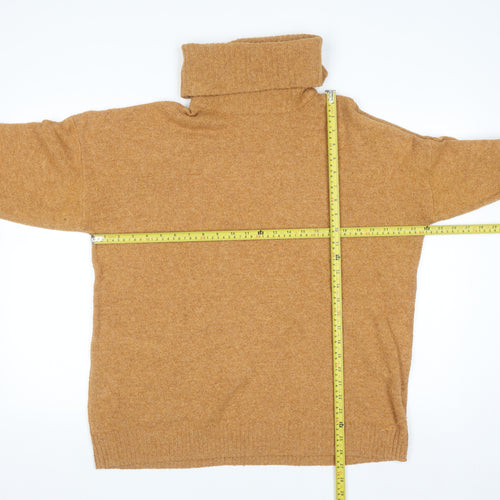 Vila Men’s Brown Roll Neck Knit Jumper XL Regular Fit Pullover