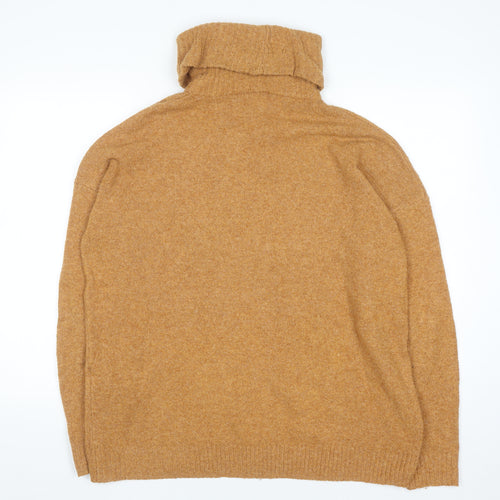 Vila Men’s Brown Roll Neck Knit Jumper XL Regular Fit Pullover